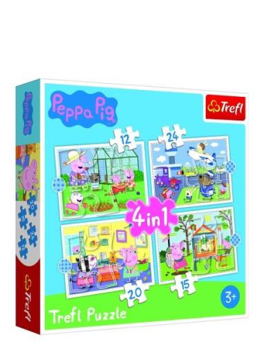 Trefl 4 I 1 12+15+20+24 Bit Peppa Pig Toys Puzzles And Games Puzzles C...