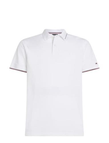 Tommy Flag Tipped Reg Polo Tops Polos Short-sleeved White Tommy Hilfig...