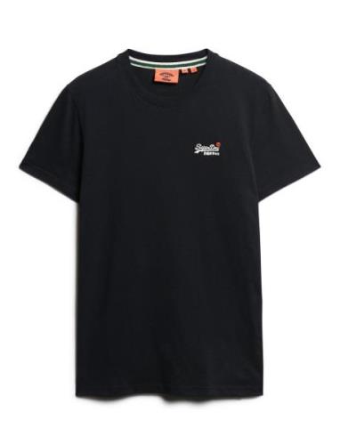 Vintage Logo Emb Tee Tops T-shirts Short-sleeved Black Superdry