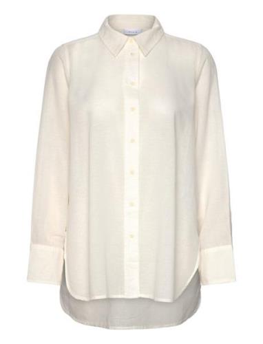 Vilinaja Button L/S Shirt - Noos Tops Shirts Long-sleeved Cream Vila