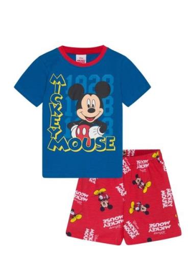 Pyjama Pyjamasetti Pyjama Blue Mickey Mouse