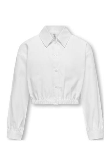 Kogoregon Short Waist Shirt Wvn Tops Shirts Long-sleeved Shirts White ...