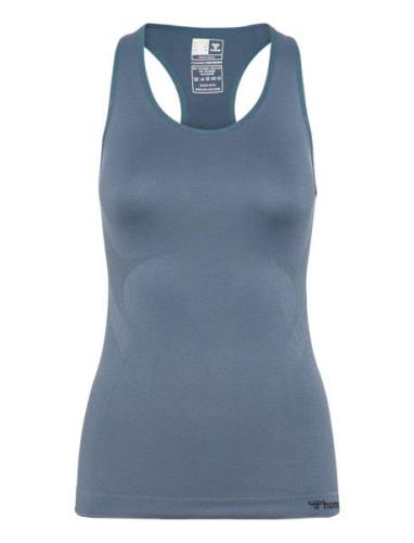 Hmltif Seamless Top Sport T-shirts & Tops Sleeveless Blue Hummel