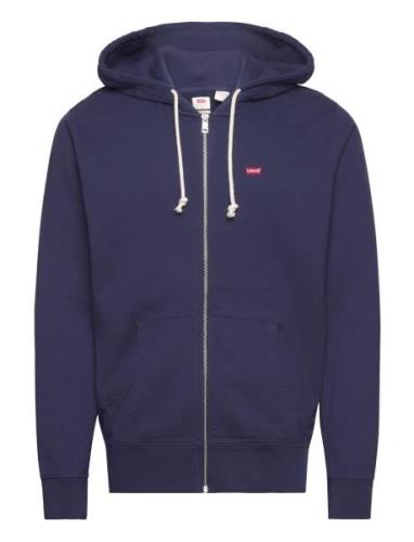 The Original Hm Zip Up Navy Bl Tops Sweat-shirts & Hoodies Hoodies Blu...