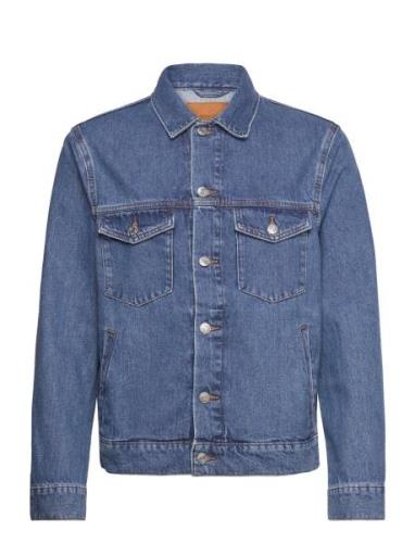 Basic Denim Jacket Farkkutakki Denimtakki Blue Mango