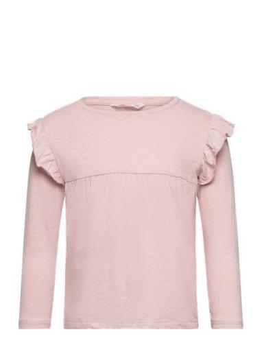 Long -Sleeved T-Shirt With Ruffles Tops T-shirts Long-sleeved T-shirts...