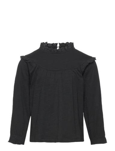 Long -Sleeved T-Shirt With Ruffles Tops T-shirts Long-sleeved T-shirts...