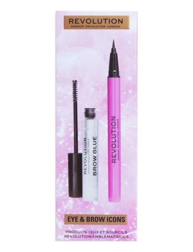 Revolution Eye & Brow Icons Gift Set Meikkisetti Meikki Nude Makeup Re...