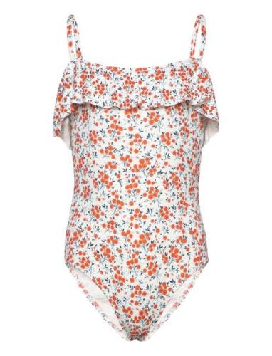 Ruffled Floral Print Swimsuit Uimapuku Uima-asut Multi/patterned Mango