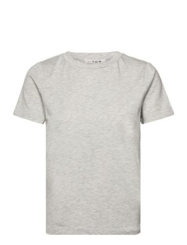 Stabil Top S/S Tops T-shirts & Tops Short-sleeved Grey A-View