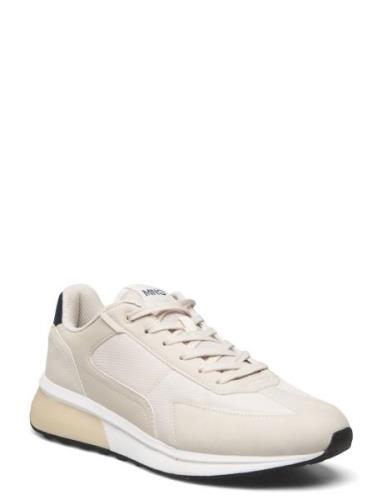 Leather Mixed Sneakers Matalavartiset Sneakerit Tennarit Cream Mango