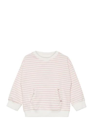 Striped Cotton-Blend Sweatshirt Tops Sweat-shirts & Hoodies Sweat-shir...