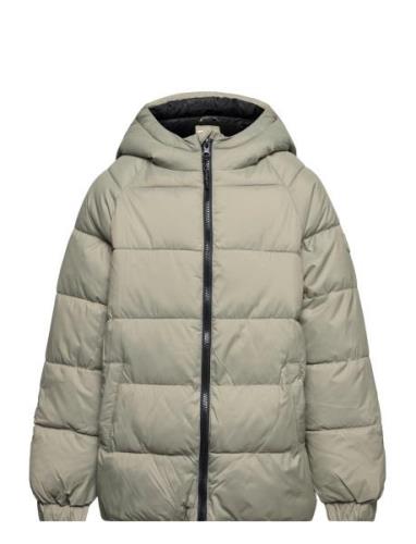 Hood Quilted Coat Toppatakki Green Mango