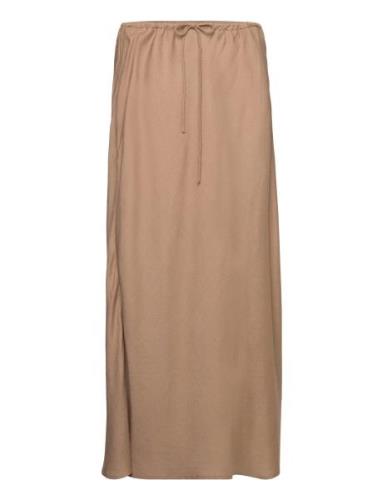 Tie Long Skirt Polvipituinen Hame Brown Mango