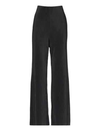 Pleated Straight Trousers Bottoms Trousers Straight Leg Black Mango