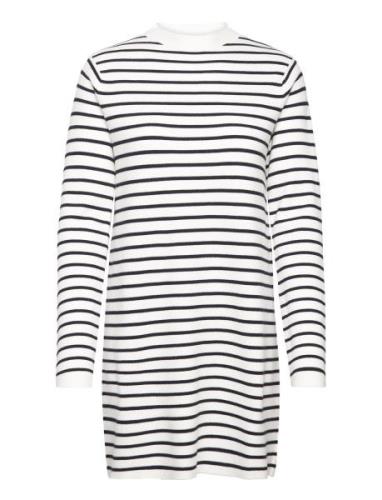 Striped Jersey Dress Lyhyt Mekko White Mango