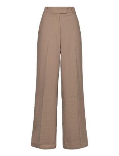 Low-Waist Wideleg Trousers Bottoms Trousers Wide Leg Brown Mango