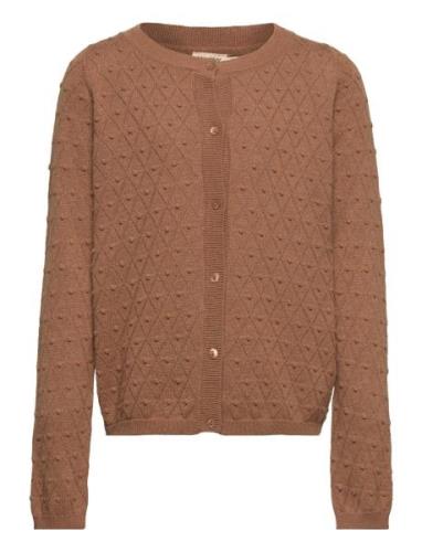 Tilda Tops Knitwear Cardigans Brown MarMar Copenhagen