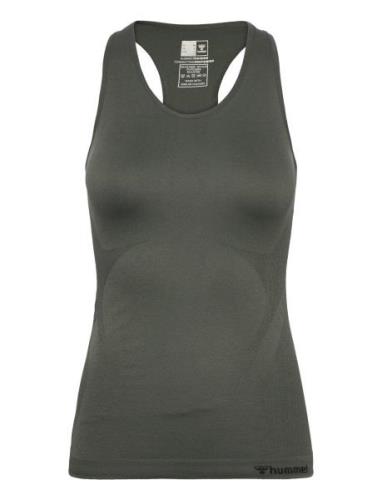 Hmltif Seamless Top Sport T-shirts & Tops Sleeveless Green Hummel