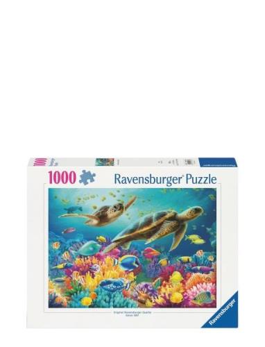 Blue Underwater World 1000P Toys Puzzles And Games Puzzles Classic Puz...