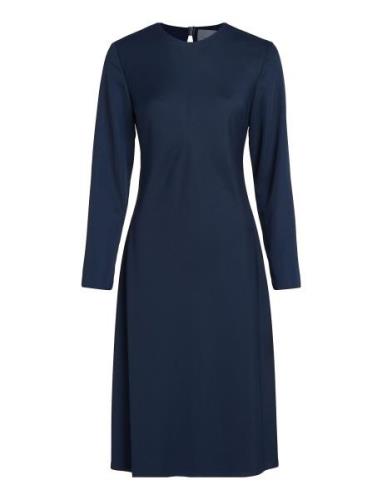 Recycled Cdc Fit & Flare Dress Polvipituinen Mekko Navy Calvin Klein