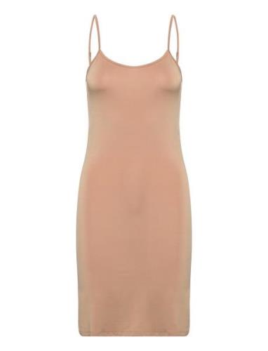 Rada Rebecca Slip Dress Lyhyt Mekko Beige Bruuns Bazaar