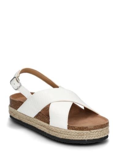 Slingback W Matalapohjaiset Sandaalit White Exani