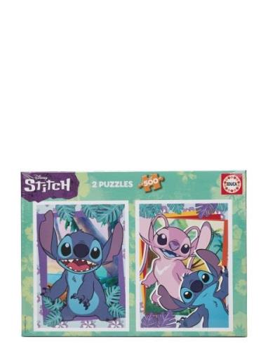 Educa 2X500 Stitch Toys Puzzles And Games Puzzles Classic Puzzles Mult...