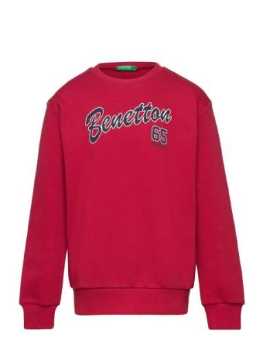 Sweater L/S Tops Sweat-shirts & Hoodies Sweat-shirts Red United Colors...