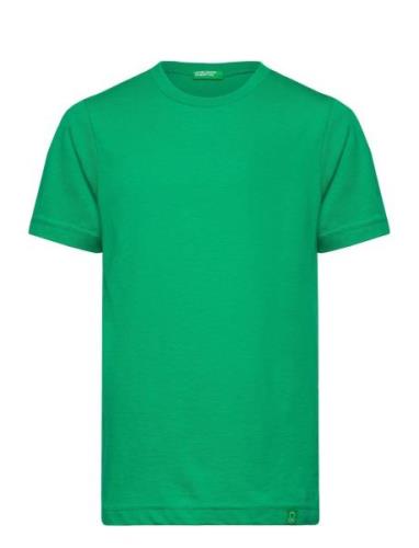 T-Shirt Tops T-shirts Short-sleeved Green United Colors Of Benetton