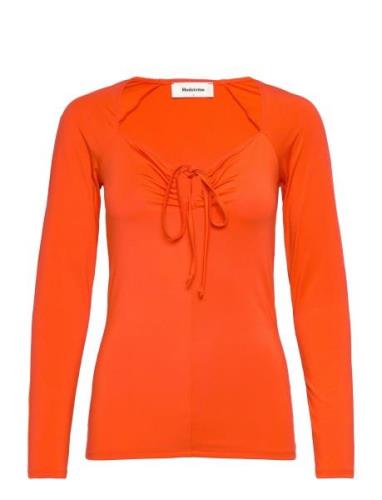 Bartomd Top Tops T-shirts & Tops Long-sleeved Orange Modström