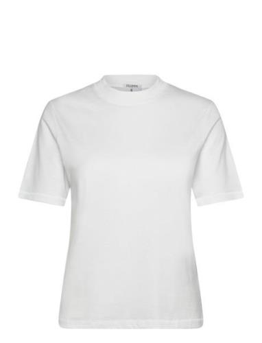 Mock Neck Tee Tops T-shirts & Tops Short-sleeved White Filippa K