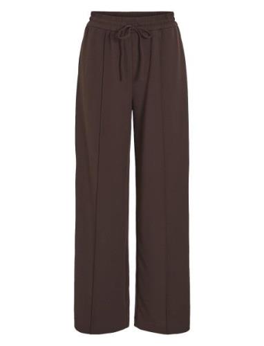 Viclua Hw Wide Pants-Noos Bottoms Trousers Straight Leg Brown Vila