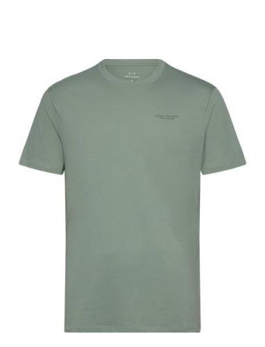 T-Shirt Tops T-shirts Short-sleeved Green Armani Exchange