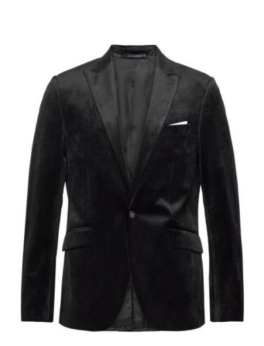 Velvet Blazer Suits & Blazers Blazers Single Breasted Blazers Black Li...