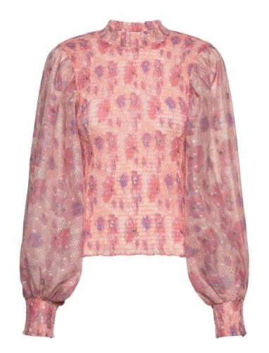 Hyssop Silke Blouse Tops Blouses Long-sleeved Pink Bruuns Bazaar