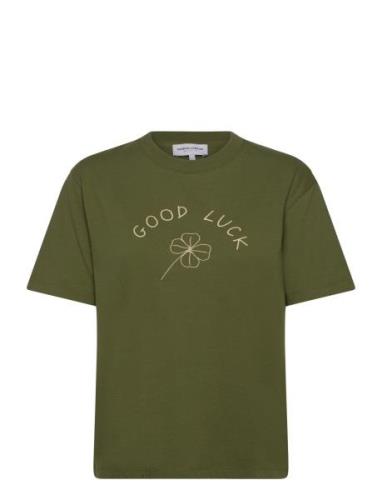 Popincourt Good Luck / Gots Tops T-shirts & Tops Short-sleeved Green M...