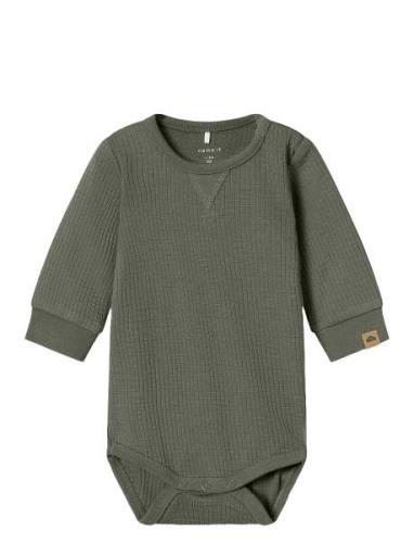 Nbmnotat R Ls Body Bodies Long-sleeved Khaki Green Name It