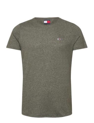 Tjm Xslim Jaspe C Neck Ext Tops T-shirts Short-sleeved Khaki Green Tom...