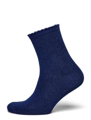 Pcsebby Glitter Long Socks Noos Bc Lingerie Socks Regular Socks Blue P...