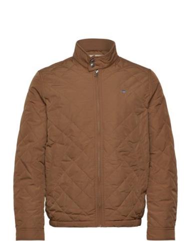 Quilted Windcheater Ohut Takki Brown GANT