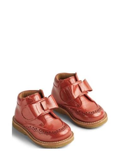 Bootie Velcro Bowy Bootsit Nauhalliset Saapikkaat Red Wheat