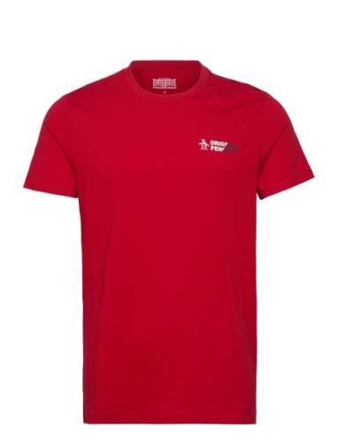 S/S "Original Splice Tops T-shirts Short-sleeved Red Original Penguin