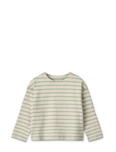 Farah Stripe Sweatshirt Tops T-shirts Long-sleeved T-shirts Cream Liew...