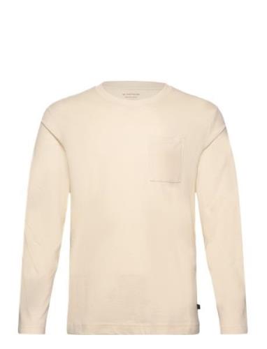 Basic Longsleeve Tops T-shirts Long-sleeved Cream Tom Tailor