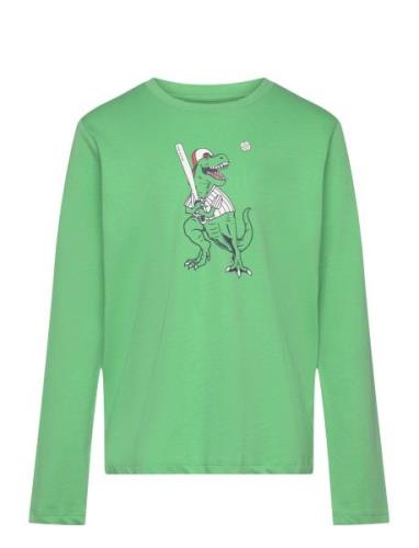 Printed Longsleeve Tops T-shirts Long-sleeved T-shirts Green Tom Tailo...