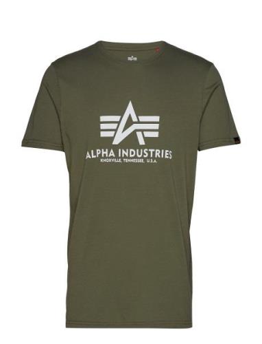 Basic T-Shirt Designers T-shirts Short-sleeved Khaki Green Alpha Indus...