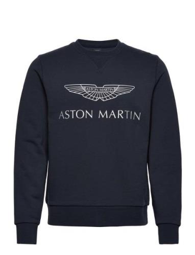 Amr Logo Crew Tops Sweat-shirts & Hoodies Sweat-shirts Navy Hackett Lo...