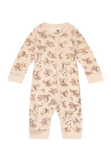 Jumpsuit - Aop Pitkähihainen Body Beige CeLaVi