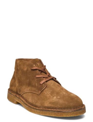 Slhricco Suede Chukka Boot Nyörisaappaat Brown Selected Homme